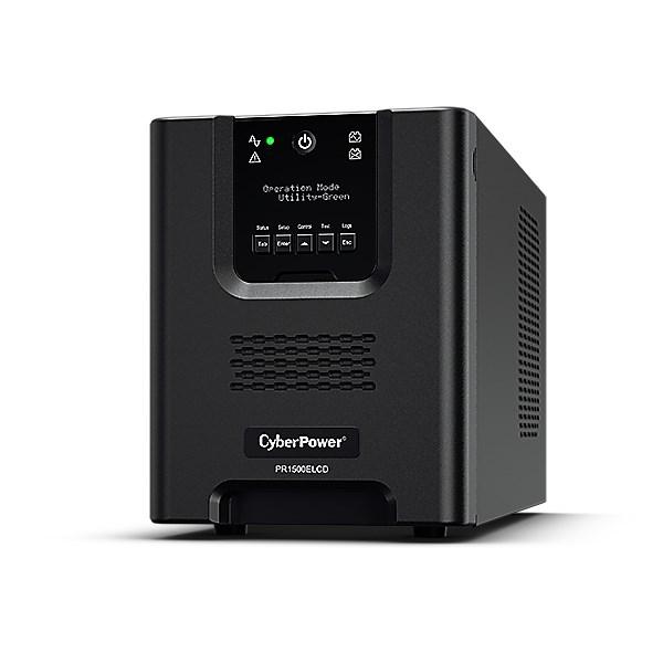 UPS strømforsyning - CyberPower PR1500ELCD, line-interactive, 1,5 kVA / 1.350 W, 8 C13 udtag billede