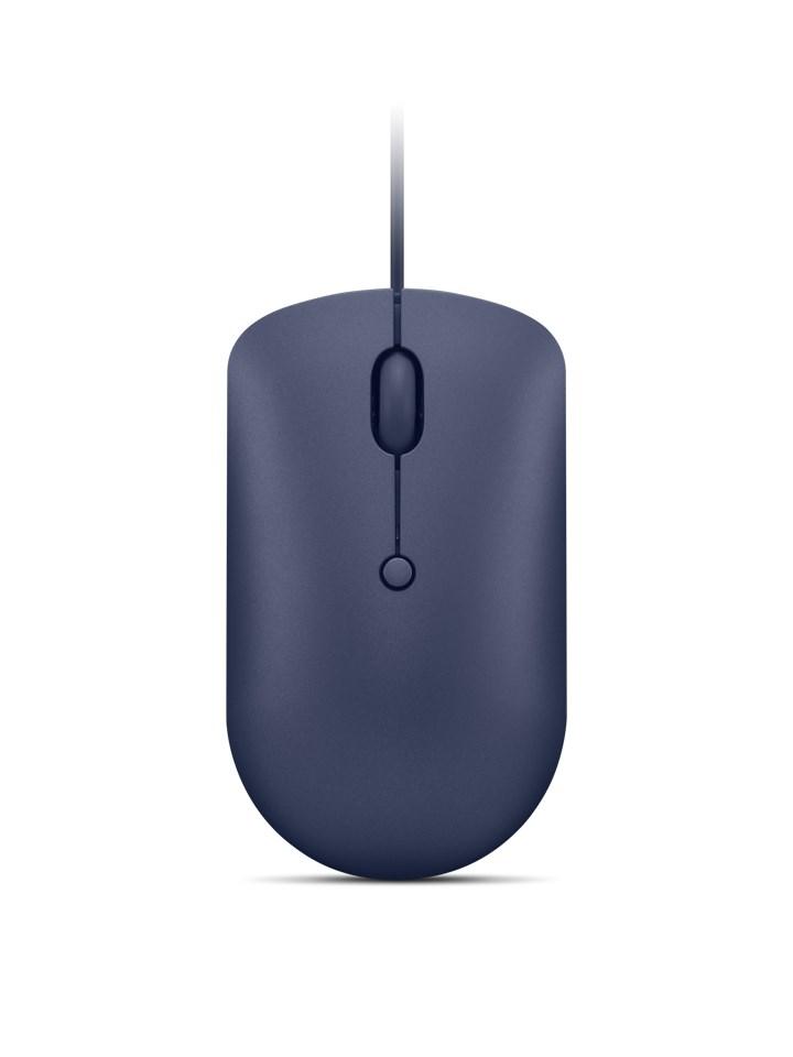 Computer mus Lenovo - ambidextrous, USB-C, optisk, 2.400 DPI (blå) billede