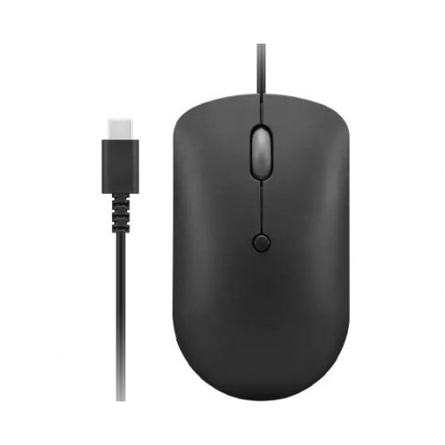 Computer mus Lenovo – kablet USB-C, optisk, 2.400 DPI, ambidextrous