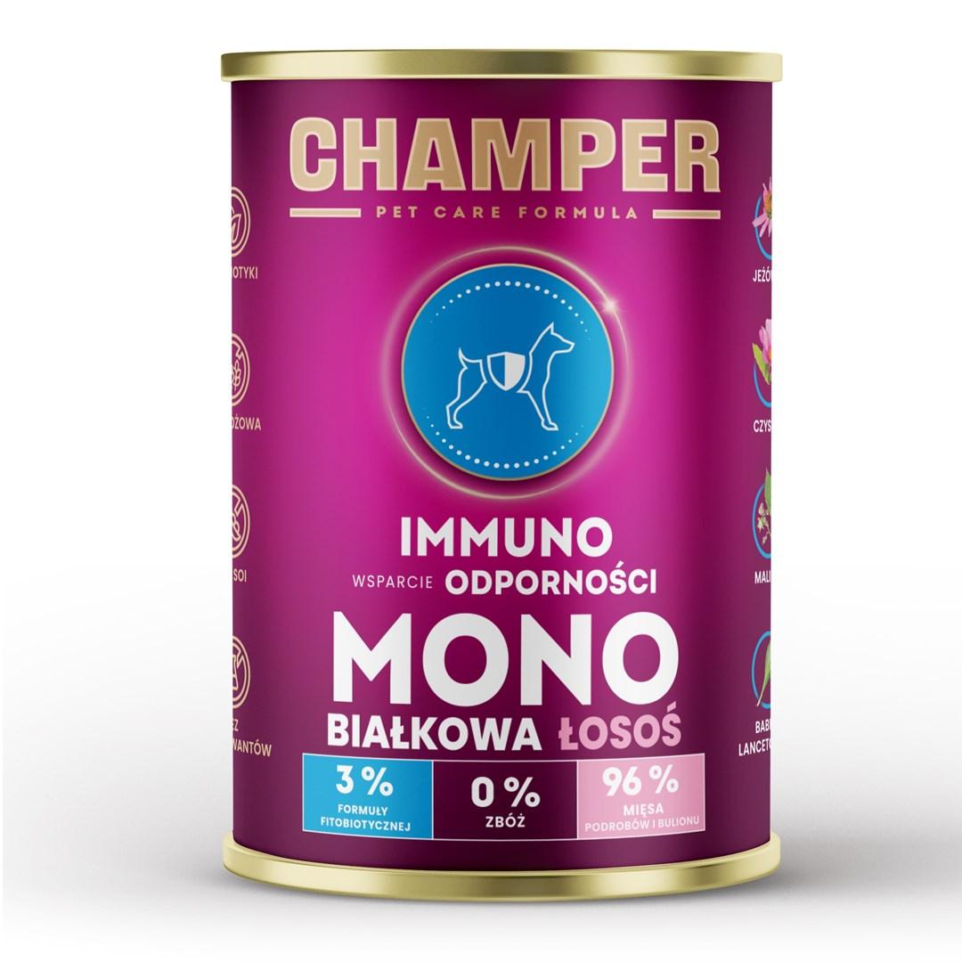 Hundefoder vådfoder CHAMPER Immuno Laks 400 g