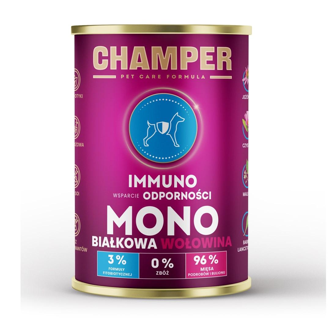 Hundefoder vådfoder CHAMPER Immuno oksekød 400 g