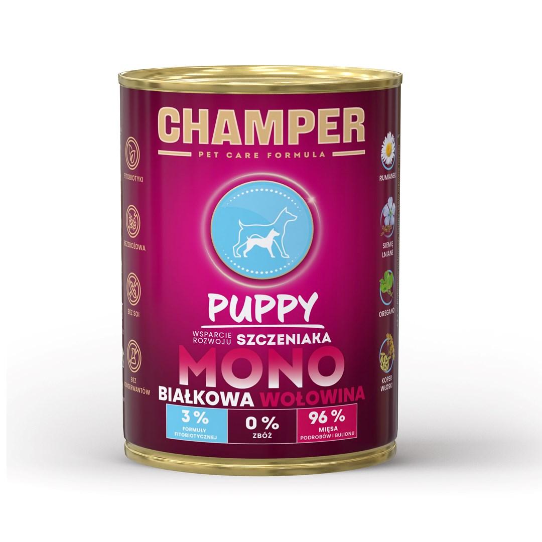 Hundefoder vådfoder CHAMPER Puppy oksekød 400 g