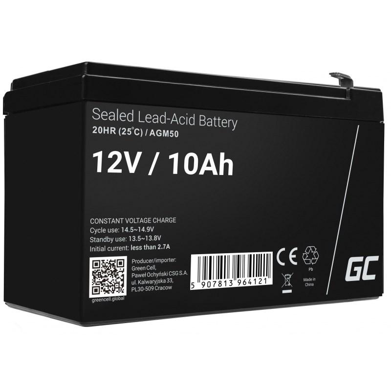Batteri 12 V 10 Ah - Green Cell AGM50 VRLA AGM billede