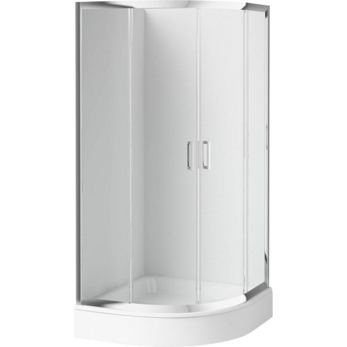 Brusekabine halvrund 90×90 cm - deante