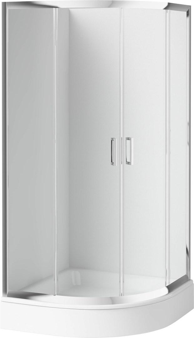Brusekabine halvrund 90×90 cm - deante