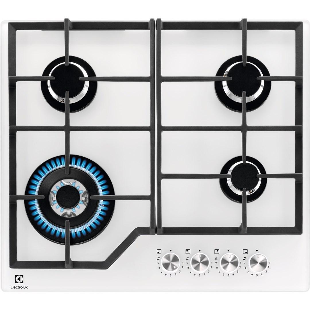 Gaskogeplade 60 cm – Electrolux KGG64362W, hvid, 4 zoner