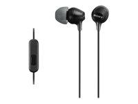 In-ear høretelefoner Sony MDR-EX15AP med mikrofon - sort billede