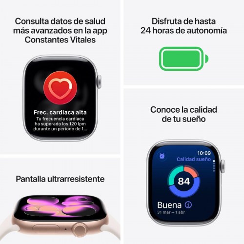 Apple Watch Series 11 42 mm GPS + Cellular - Grå med sort rem