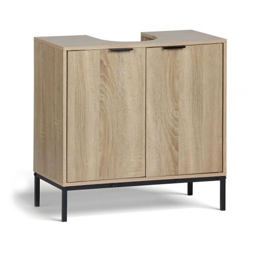 Badeværelses underskab MobleKit - brun/sort, træ/metal, 60 × 30 × 60 cm