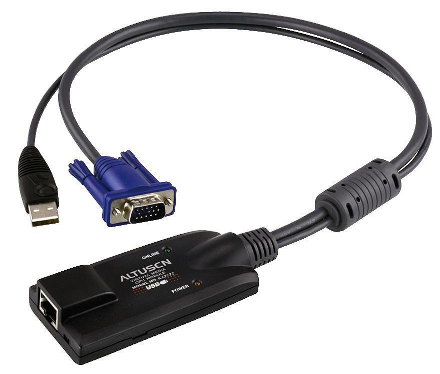 Antennekabel adapter - ATEN USB til VGA KVM med RJ-45 billede