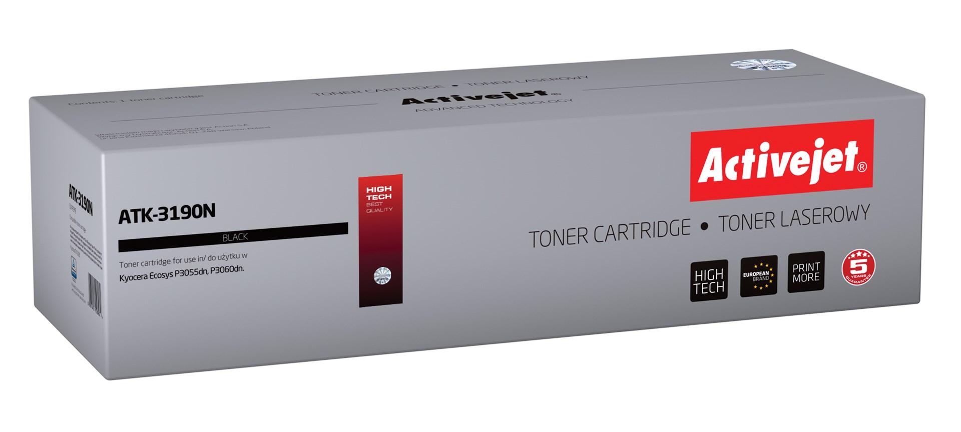 Toner til laserprinter Activejet ATK-3190N – sort, høj kapacitet (erstatter Kyocera TK-3190)