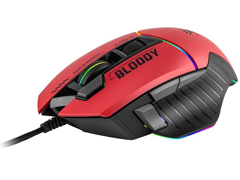 Gaming mus A4Tech Bloody W95Max USB – rød billede