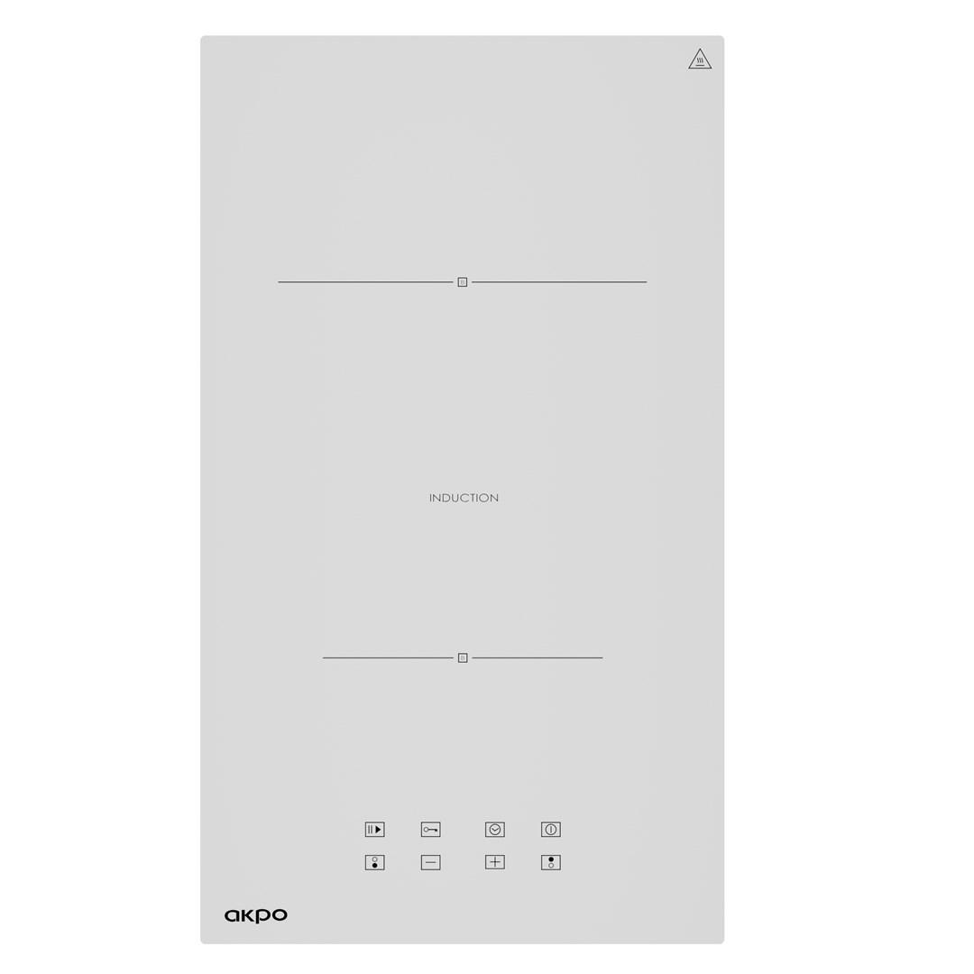 Induktionskogeplade Akpo PIA 6802 White – 2 zoner, indbygning