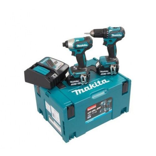 Skruemaskine og boremaskine 18V sæt – Makita DHP487 + DTD157, 2×2,0 Ah (DLX2414AJ)