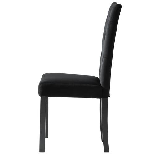 Spisebordsstole 6 stk. velour sort