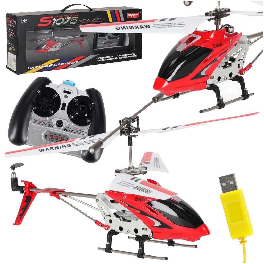RC helikopter - Syma S107G, rød, 3-kanals med gyro