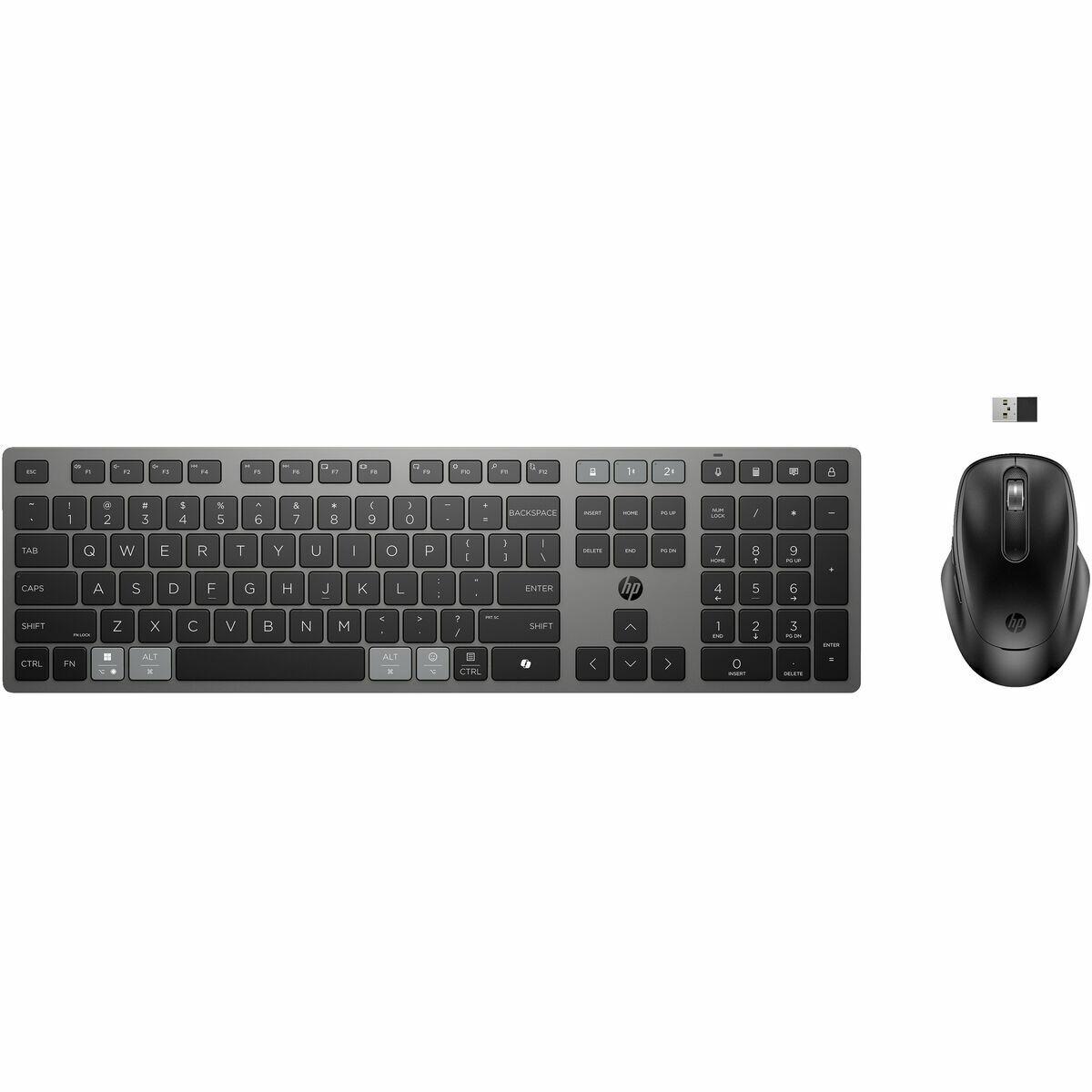 Trådløst tastatur og mus HP 725 - sort