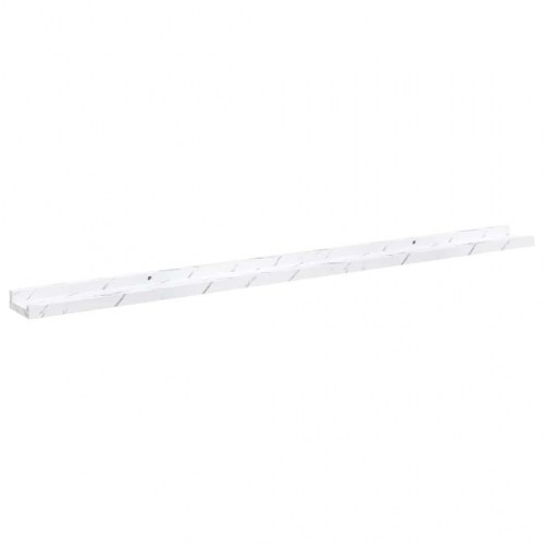 Væghylder 4-pak - hvid marmorlook 115 × 9 × 3 cm i konstrueret træ