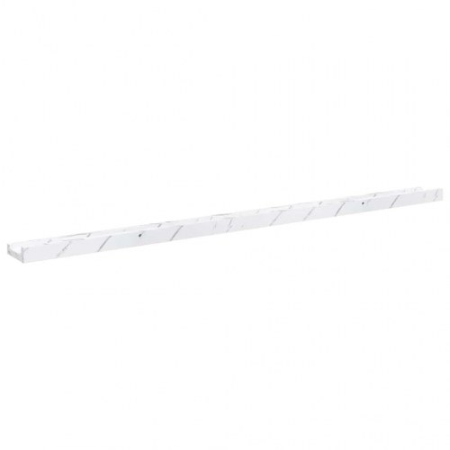 Væghylder 4-pak - hvid marmorlook 115 × 9 × 3 cm i konstrueret træ