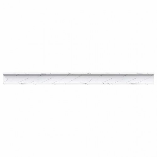 Væghylder 4-pak - hvid marmorlook 115 × 9 × 3 cm i konstrueret træ