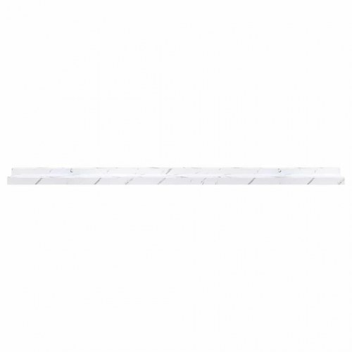 Væghylder 4 stk - hvid marmor look, 100 × 9 × 3 cm, konstrueret træ