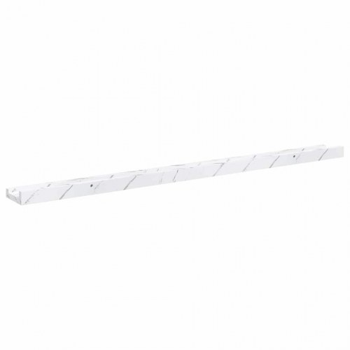 Væghylder 4 stk - hvid marmor look, 100 × 9 × 3 cm, konstrueret træ