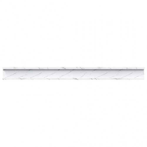 Væghylder 4 stk - hvid marmor look, 100 × 9 × 3 cm, konstrueret træ