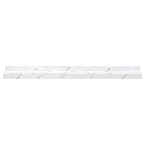 Væghylder 4-pak - hvid marmorlook 60 × 9 × 3 cm i konstrueret træ