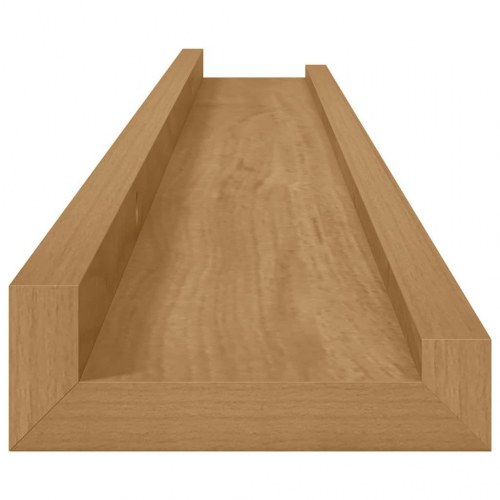 Væghylde vægmonteret 4 stk. brun 80 x 9 x 3 cm i konstrueret træ