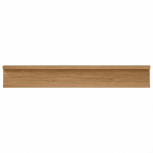 Væghylder med kant - 4 stk, brun, 60 × 9 × 3 cm i konstrueret træ