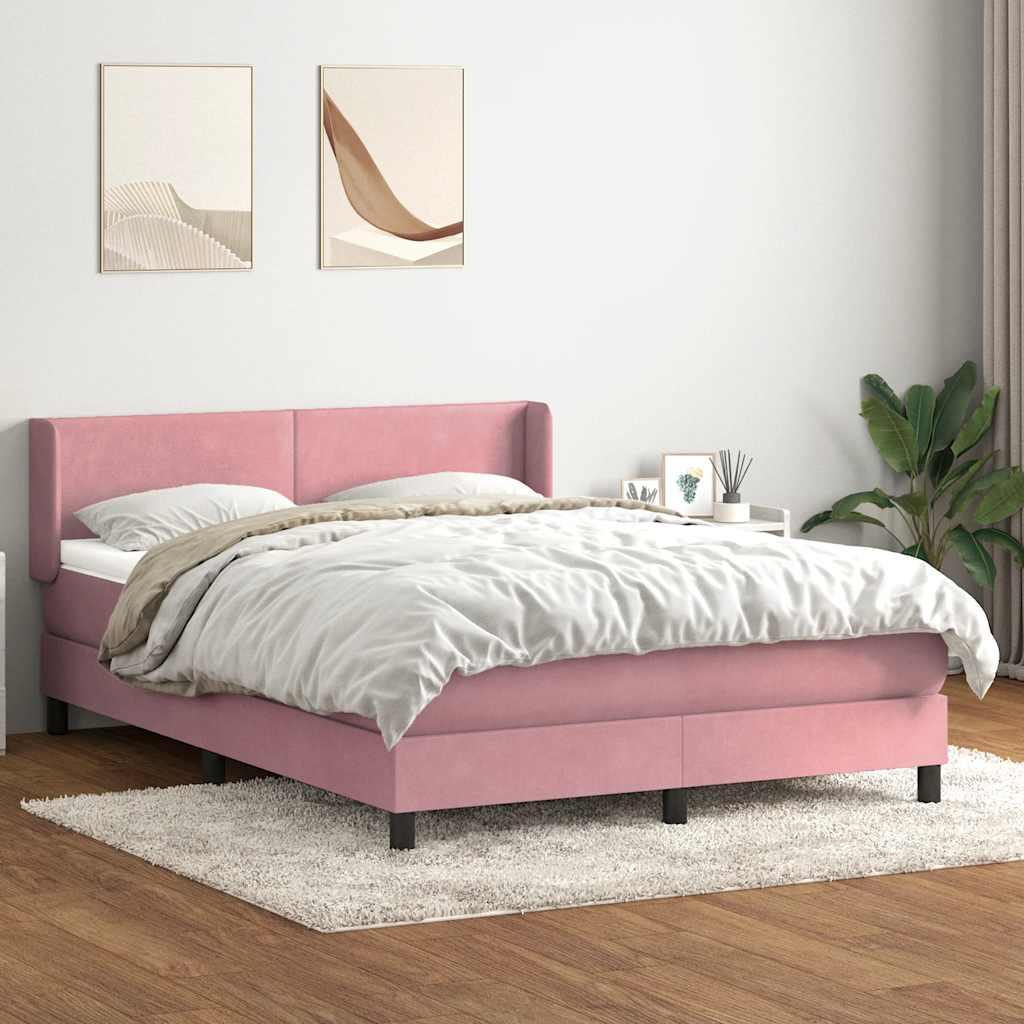 Kontinentalseng med madras 160x210 cm flÃ¸jl lyserÃ¸d
