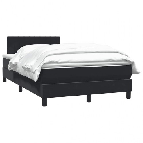 Kontinentalseng med madras 120x210 cm fløjl sort