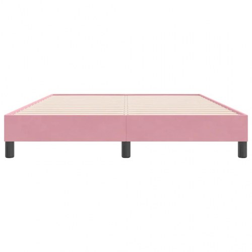 Kontinentalseng uden madras 160×220 cm - fløjl, lyserød