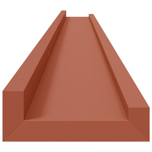 Væghylder 4 stk - rød, 115 × 9 × 3 cm, konstrueret træ