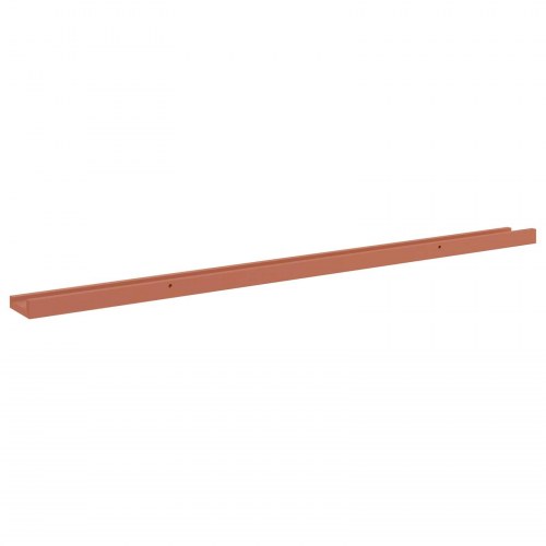 Væghylder 4 stk - rød, 115 × 9 × 3 cm, konstrueret træ