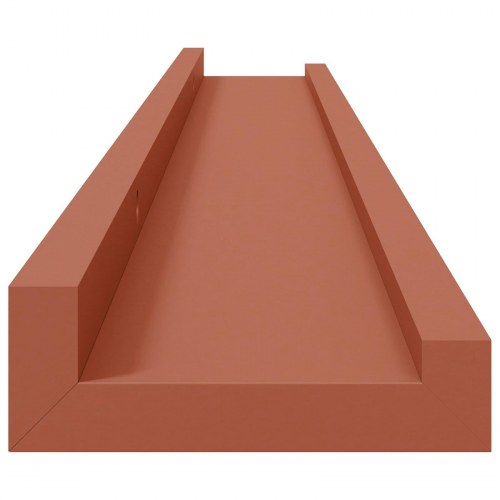 Væghylder 4-pak - rød, 80 × 9 × 3 cm, konstrueret træ