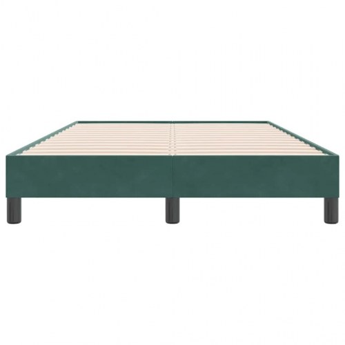 Kontinentalseng uden madras 120x220 cm - fløjl, mørkegrøn