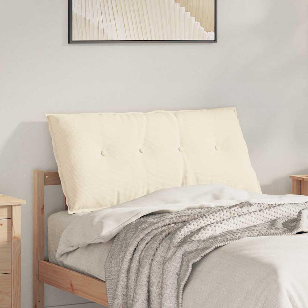 Rygpude Creme 100 x 50 cm Velourstof