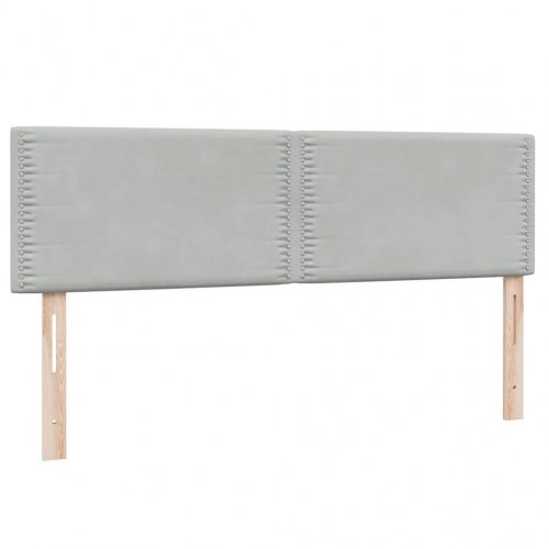 Kontinentalseng med madras 160x210 cm fløjl lysegrå