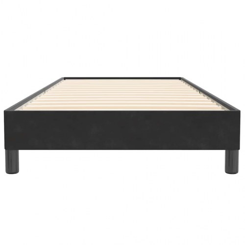 Kontinentalseng uden madras 100x220 cm - fløjl, sort
