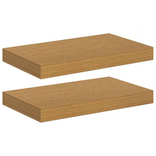 Væghylder 2 stk - beige konstrueret træ, 40 × 23,5 × 4 cm