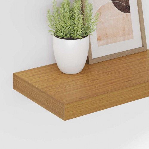 Væghylder 2 stk - beige konstrueret træ, 40 × 23,5 × 4 cm