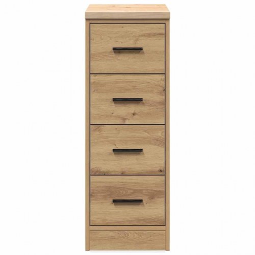 Garageopbevaringsskab i håndværks eg - 30 × 51 × 85 cm med 4 skuffer