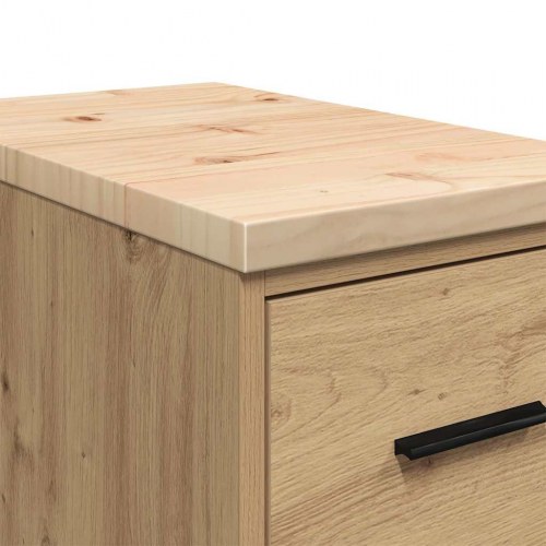 Garageopbevaringsskab i håndværks eg - 30 × 51 × 85 cm med 4 skuffer