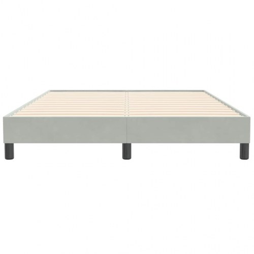 Kontinentalseng uden madras 160x210 cm fløjl lysegrå