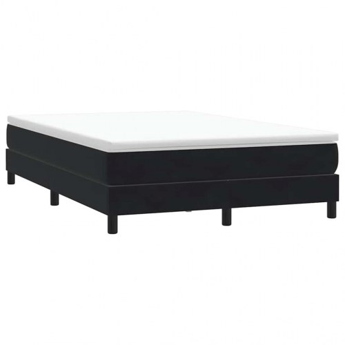 Kontinentalseng uden madras 140×210 cm - fløjl, sort