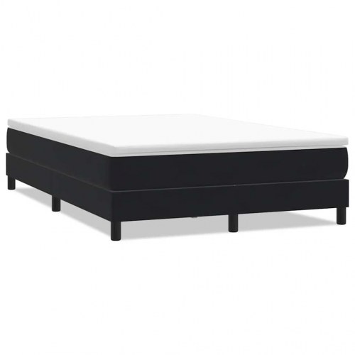 Kontinentalseng uden madras 140×210 cm - fløjl, sort