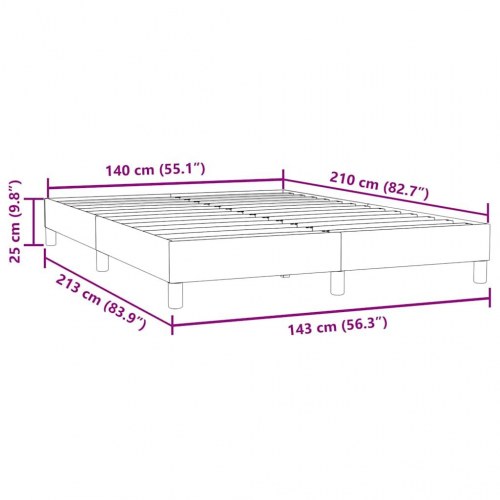 Kontinentalseng uden madras 140×210 cm - fløjl, sort