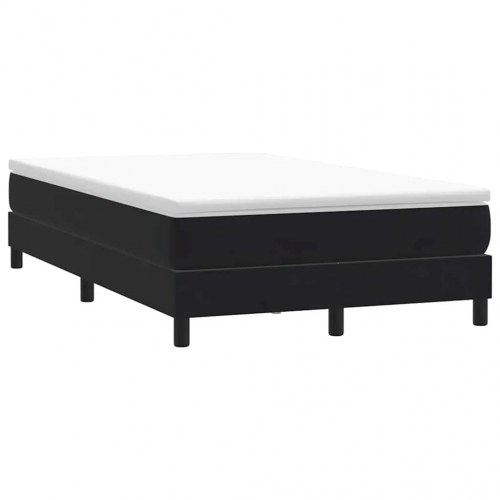 Kontinentalseng uden madras 120x210 cm - fløjl, sort