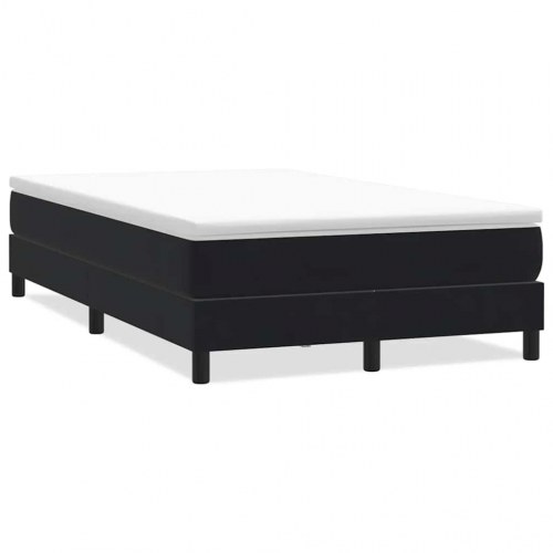 Kontinentalseng uden madras 120x210 cm - fløjl, sort